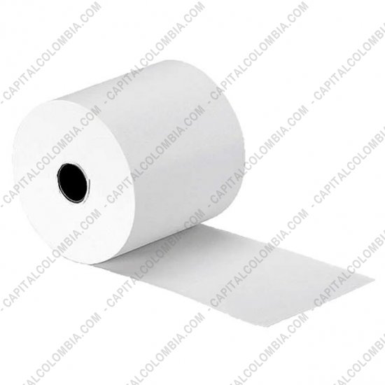 Rollos de papel para impresoras POS, Marca: CapitalColombia - Caja de Rollos de papel bond de 76mm X 40mts X 72 unidades