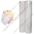 Rollos de papel para impresoras POS, Marca: CapitalColombia - Diez (10) Rollos de papel químico de 76mm X 20mts, 1 original 2 copias
