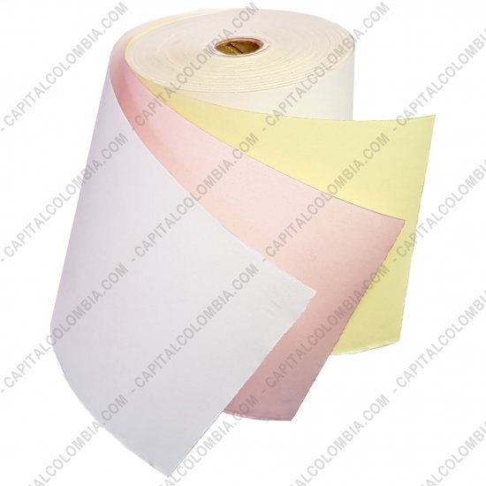 Rollos de papel para impresoras POS, Marca: CapitalColombia - Diez (10) Rollos de papel qu&iacute;mico de 76mm X 20mts, 1 original 2 copias