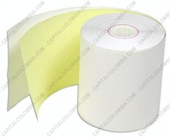 Rollos de papel para impresoras POS, Marca: CapitalColombia - Rollos de papel químico de 76mm X 30mts X 12 unidades