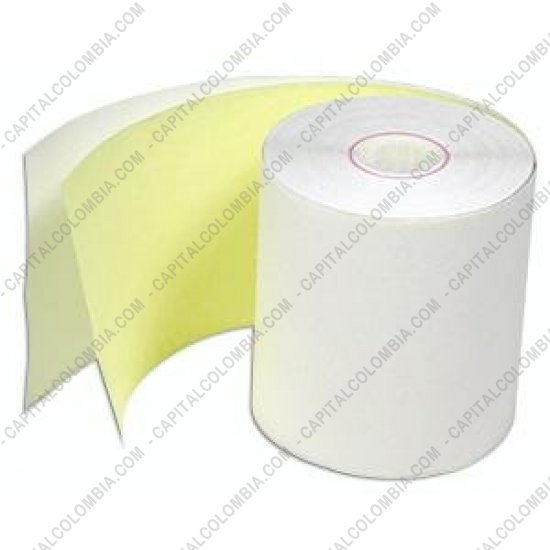 Rollos de papel para impresoras POS, Marca: CapitalColombia - Rollos de papel químico de 76mm X 30mts X 54 unidades