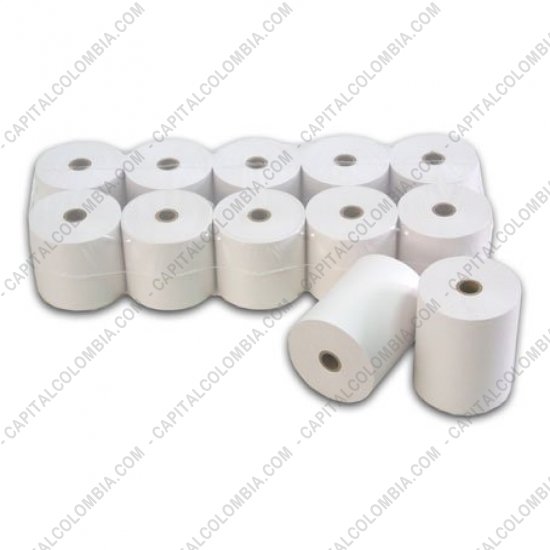 Rollos de papel para impresoras POS, Marca: CapitalColombia - Rollos de papel térmico de 80mm X 60mts X 50 unidades