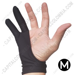 Ampliar foto de Guante de dos dedos para dibujo y tabletas digitalizadoras - Talla M