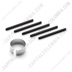 Ampliar foto de Kit de cinco (5) puntas de repuesto negras para tablas digitalizadoras Wacom Bamboo/Creative e Intuos 2/3/4/5/Pro/Cintiq con extractor de puntas