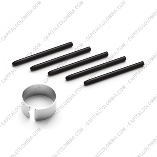 Tablas Digitalizadoras Wacom, Huion, Xp-Pen y otras, Marca: Generico - Kit de cinco (5) puntas de repuesto negras para tablas digitalizadoras Wacom Bamboo/Creative e Intuos 2/3/4/5/Pro/Cintiq con extractor de puntas