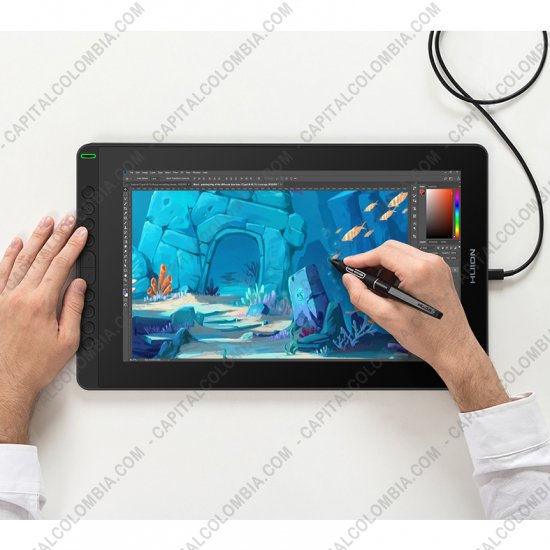 Tablas Digitalizadoras Wacom, Huion, Xp-Pen y otras, Marca: Huion - Display Digitalizador Huion Kamvas 16 con base, lápiz 8K y área activa de 34.42cm x 19.36cm