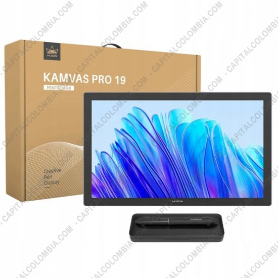 Tablas Digitalizadoras Wacom, Huion, Xp-Pen y otras, Marca: Huion - Display Digitalizador Huion Kamvas Pro 19 con l&aacute;piz 16K y &aacute;rea activa de 40.9cm x 23.0cm