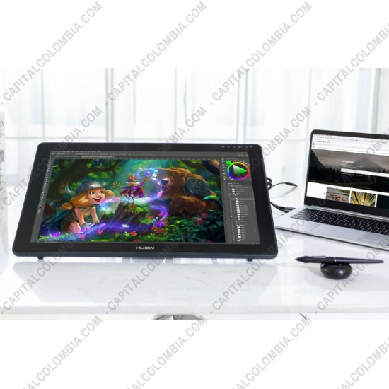 Tablas Digitalizadoras Wacom, Huion, Xp-Pen y otras, Marca: Huion - Display Digitalizador Huion Kamvas Pro 22 (2.5K QHD) con base, lápiz 8K y área activa de 47.54cm x 26.74cm - RDS-220