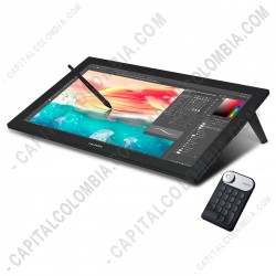 Ampliar foto de Display Digitalizador Huion Kamvas Pro 24 (4K UHD) - GT2401 con Base, Keydial, lápiz 8K y área activa de 52.7cm x 29.65cm