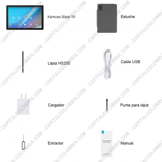 Tablas Digitalizadoras Wacom, Huion, Xp-Pen y otras, Marca: Huion - Tableta de dibujo Huion Kamvas Slate 10" con Android y lápiz 4k