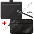 Combo Tabla Digitalizadora Wacom Intuos S Black - L&aacute;piz 4K - CTL-4100 y Estuche - Marca Wacom