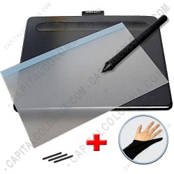 Ampliar foto de Combo Tabla Digitalizadora Wacom Intuos Small Black - Lápiz 4K - CTL4100 + Guante + Protector de Área Activa