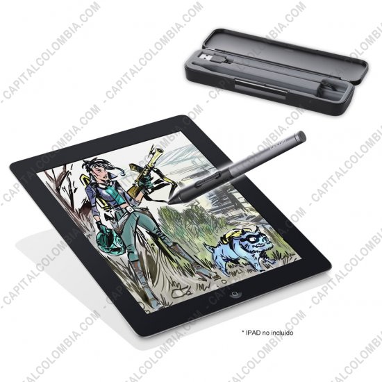 Tablas Digitalizadoras Wacom, Huion, Xp-Pen y otras, Marca: Wacom - L&aacute;piz Intuos Creative Stylus 2 para IPAD3 (o superior) sensible a la presi&oacute;n color negro con gris (Ref CS600PK)