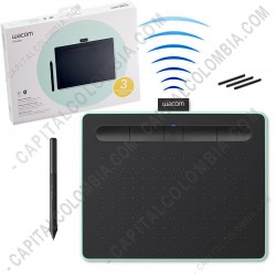 Ampliar foto de Tabla Digitalizadora Wacom Intuos Comfort Plus Medium Pen Bluetooth Pistacho - Lapiz 4K - inalámbrica - CTL-CTL6100WLE0