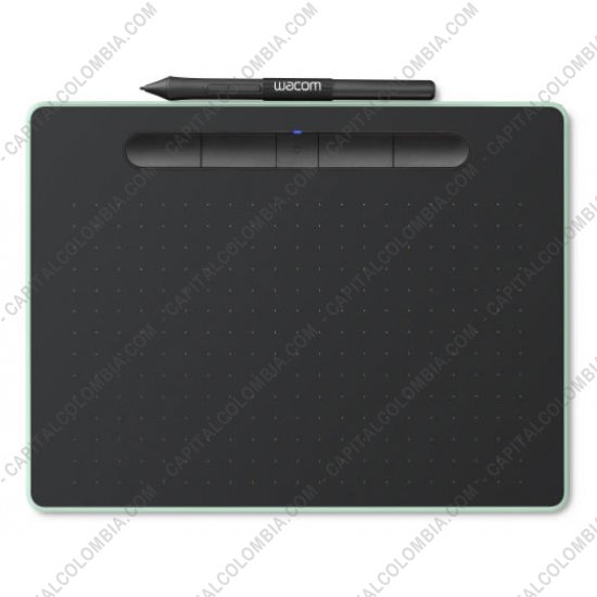 Tablas Digitalizadoras Wacom, Huion, Xp-Pen y otras, Marca: Wacom - Tabla Digitalizadora Wacom Intuos Comfort Plus Medium Pen Bluetooth Pistacho - Lapiz 4K - inalámbrica - CTL-CTL6100WLE0