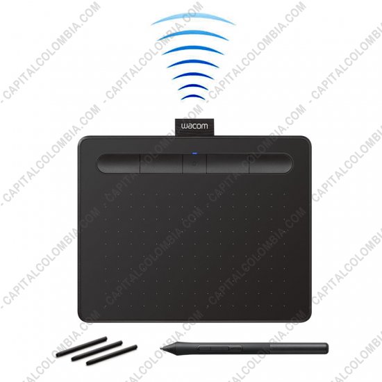 Tablas Digitalizadoras Wacom, Huion, Xp-Pen y otras, Marca: Wacom - Tabla Digitalizadora Wacom Intuos Comfort S Pen Bluetooth Black - Lapiz 4K - inalámbrica - CTL4100WLK0