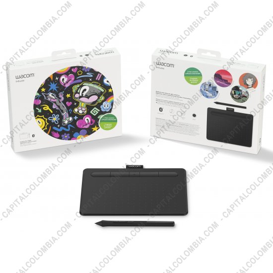 Tablas Digitalizadoras Wacom, Huion, Xp-Pen y otras, Marca: Wacom - Tabla Digitalizadora Wacom Intuos Comfort S Pen Bluetooth Black - Lapiz 4K - inal&aacute;mbrica - CTL4100WLK0