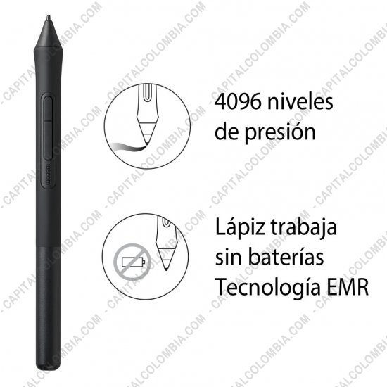 Tablas Digitalizadoras Wacom, Huion, Xp-Pen y otras, Marca: Wacom - Tabla Digitalizadora Wacom Intuos Comfort S Pen Bluetooth Black - Lapiz 4K - inal&aacute;mbrica - CTL4100WLK0