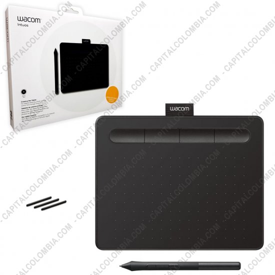 Tablas Digitalizadoras Wacom, Huion, Xp-Pen y otras, Marca: Wacom - Tabla Digitalizadora Wacom Intuos S Black - Lápiz 4K - CTL-4100