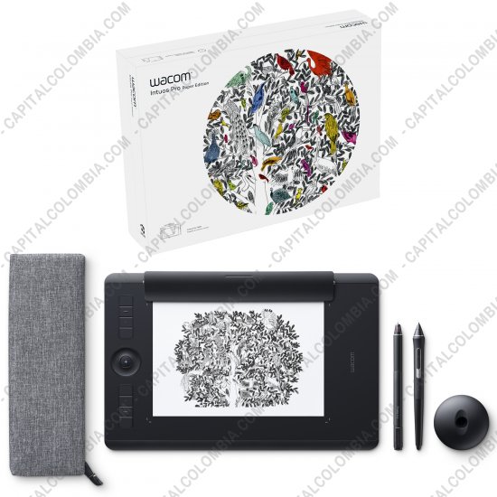 Tablas Digitalizadoras Wacom, Huion, Xp-Pen y otras, Marca: Wacom - Tableta Wacom Intuos Pro Pen & Touch (Paper Edition) Medium (PTH660P) - Lápiz con 8.192 niveles de presión