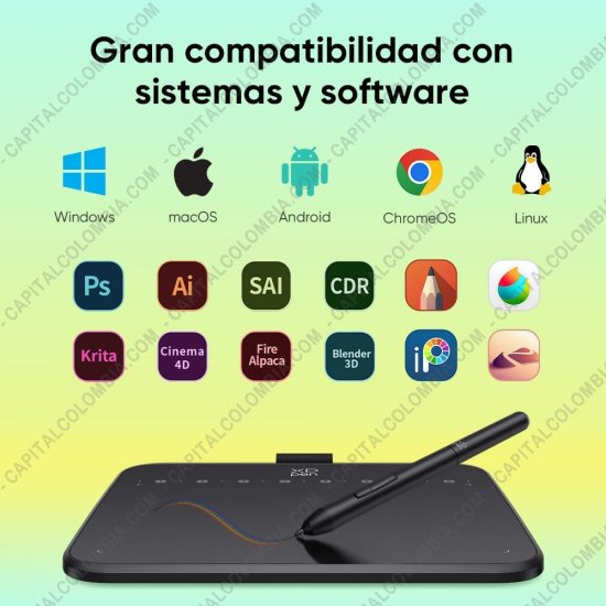 Tablas Digitalizadoras Wacom, Huion, Xp-Pen y otras, Marca: Xp-Pen - Combo Tabla Digitalizadora XP-Pen Deco 640 y Protector de área activa - IT640 con lápiz 16K y área activa de 16cm x 9cm