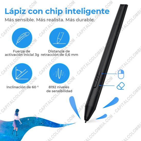 Tablas Digitalizadoras Wacom, Huion, Xp-Pen y otras, Marca: Xp-Pen - Display Digitalizador XP-Pen Artist 12 Negra Segunda Generaci&oacute;n con l&aacute;piz 8K con chip x3 y &aacute;rea activa de 26.32cm x 14.81cm