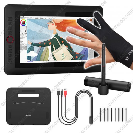 Tablas Digitalizadoras Wacom, Huion, Xp-Pen y otras, Marca: Xp-Pen - Display Digitalizador XP-Pen Artist 12 Pro con Base y lápiz 8K - área activa de 25.63cm x 22.54cm
