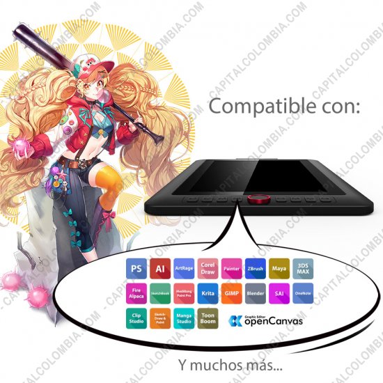 Tablas Digitalizadoras Wacom, Huion, Xp-Pen y otras, Marca: Xp-Pen - Display Digitalizador XP-Pen Artist 13.3 Pro con lápiz 8K y área activa de 29.38cm x 16.52cm