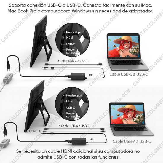 Tablas Digitalizadoras Wacom, Huion, Xp-Pen y otras, Marca: Xp-Pen - Display Digitalizador XP-Pen Artist 24 FHD con l&aacute;piz 8K - &aacute;rea activa de 52.69cm x 29.64cm