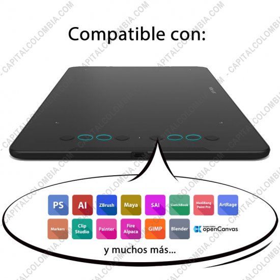Tablas Digitalizadoras Wacom, Huion, Xp-Pen y otras, Marca: Xp-Pen - Tabla Digitalizadora XP-Pen Deco 01 v2 color negro con lápiz 8K y área activa de 25.4cm x 15.87cm