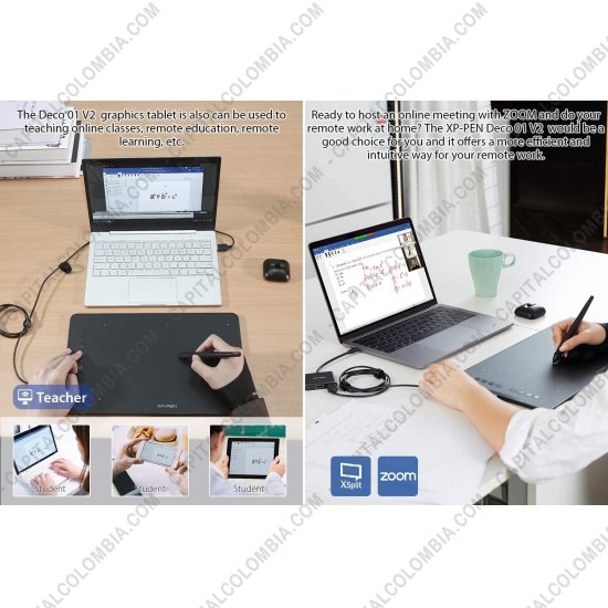 Tablas Digitalizadoras Wacom, Huion, Xp-Pen y otras, Marca: Xp-Pen - Tabla Digitalizadora XP-Pen Deco 01 v2 color negro con lápiz 8K y área activa de 25.4cm x 15.87cm