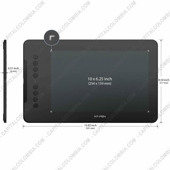 Tablas Digitalizadoras Wacom, Huion, Xp-Pen y otras, Marca: Xp-Pen - Tabla Digitalizadora XP-Pen Deco 01 v2 color negro con lápiz 8K y área activa de 25.4cm x 15.87cm