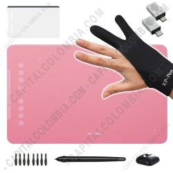 Ampliar foto de Tabla Digitalizadora XP-Pen Deco 01 v2 color rosado con lápiz 8K y área activa de 25.4cm x 15.87cm