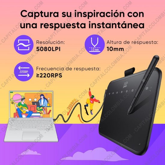 Tablas Digitalizadoras Wacom, Huion, Xp-Pen y otras, Marca: Xp-Pen - Tabla Digitalizadora XP-Pen Deco 640 - IT640 con lápiz 16K y área activa de 16cm x 9cm