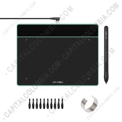 Ampliar foto de Tabla Digitalizadora XP-Pen Deco Fun S Verde Manzana con lápiz 8K y área activa de 16cm x 10.16cm