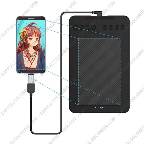 Tablas Digitalizadoras Wacom, Huion, Xp-Pen y otras, Marca: Xp-Pen - Tabla Digitalizadora XP-Pen Deco Mini7 con lápiz 8K - área activa de 17.78cm x 11.11cm - Reemplaza G640S