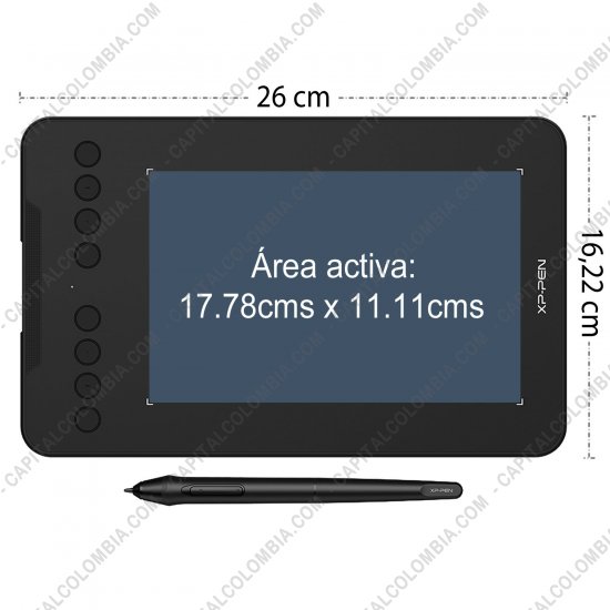 Tablas Digitalizadoras Wacom, Huion, Xp-Pen y otras, Marca: Xp-Pen - Tabla Digitalizadora XP-Pen Deco Mini7 v2 con lápiz 16K - área activa de 17.78cm x 11.11cm