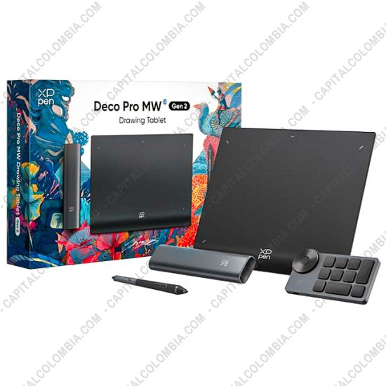 Tablas Digitalizadoras Wacom, Huion, Xp-Pen y otras, Marca: Xp-Pen - Tabla Digitalizadora XP-Pen Deco Pro MW (Gen 2) - Bluetooth Inalámbrica y USB con lápiz 16K y área activa de 22.86cm x 15.24cm