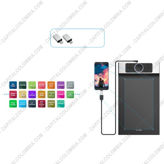 Tablas Digitalizadoras Wacom, Huion, Xp-Pen y otras, Marca: Xp-Pen - Tabla Digitalizadora XP-Pen Deco Pro S con l&aacute;piz 8K y &aacute;rea activa de 22.86cm x 12.7cm