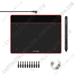Ampliar foto de Tabla Digitalizadora XP-Pen Deco Fun S Roja con lápiz 8K y área activa de 16cm x 10.16cm