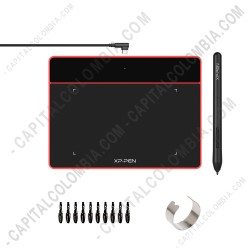 Ampliar foto de Tabla Digitalizadora XP-Pen Deco Fun XS Roja con lápiz 8K y área activa de 12.19cm x 7.62cm