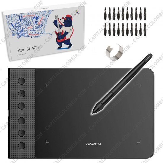 Tabletas Digitalizadoras XP-Pen, Marca: Xp-Pen - Tabla Digitalizadora XP-Pen G640S con lápiz 8K y área activa de 16.38cm x 10.16cm