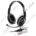 Diadema Genius HS-400A Negro con Verde con Plug de Audio y Micrófono