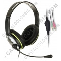Diadema Genius HS-400A Negro con Verde con Plug de Audio y Micr&oacute;fono