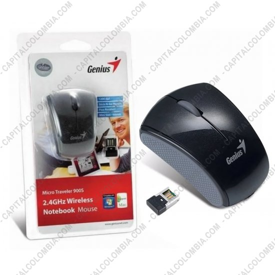 Teclados y Mouse para Gamers, Oficina y Hogar, Webcams y Diademas, Marca: Genius - Mouse mini inal&aacute;mbrico Negro de marca Genius - Microtraveler 900s