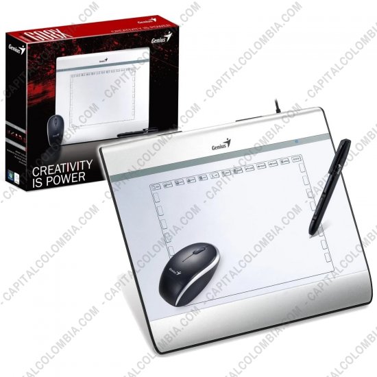 Teclados y Mouse para Gamers, Oficina y Hogar, Webcams y Diademas, Marca: Genius - Tabla Digitalizadora de marca Genius MousePen I608X - &Aacute;rea activa de 20,32cms x 15,24cms