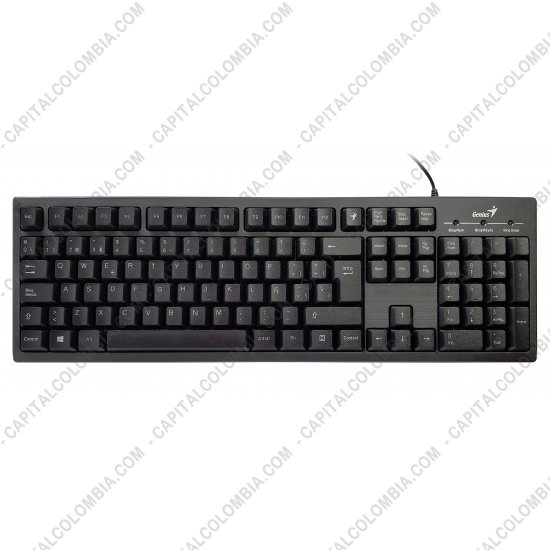 Teclados y Mouse para Gamers, Oficina y Hogar, Webcams y Diademas, Marca: Genius - Teclado en espa&ntilde;ol de marca Genius SmartKey KB-102 Smart Keyboard conexi&oacute;n USB