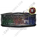 Teclado Gamer de membrana marca Genius GX Scorpion K220 Negro, Retroiluminado en Español