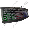 Teclados y Mouse para Gamers, Oficina y Hogar, Webcams y Diademas, Marca: Genius - Teclado Gamer de membrana marca Genius GX Scorpion K220 Negro, Retroiluminado en Espa&ntilde;ol
