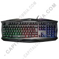 Teclado Gamer de membrana marca Genius GX Scorpion K220 Negro, Retroiluminado en Español